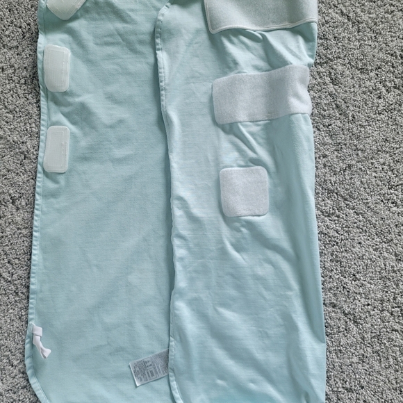 Light Blue Ollie Baby Velcro Swaddle - Picture 3 of 5
